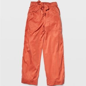 Club Monaco Wide Leg Belted Pull-On Pants | Orange | Size 0